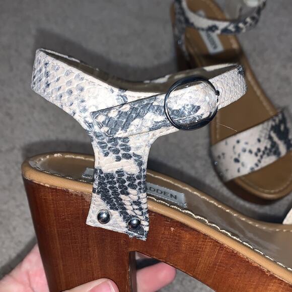 Steve Madden Faux Snakeskin Luna Platform Sandal Sz 9 - Picture 5 of 9